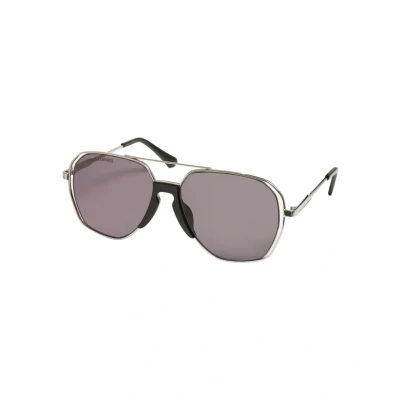 Abbildung von Urban Classics Karphatos WITH Chain Sonnenbrille silvercoloured, Größe: One Size, Silver coloured