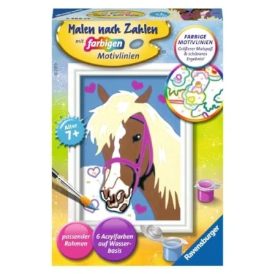 Abbildung von Ravensburger CreArt 27693 Liebes Pferd Malen nach Zahlen für Kinder ab 7 Jahre, Ostergeschenke Kleines Geschenk zu Ostern