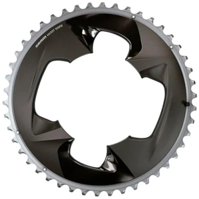 Abbildung von Sram Kettenblatt Force Road 2x12 fach 00.6218.015.002 polargrau. 46 Zähne. Alu