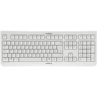 Abbildung von CHERRY KW 3000, Kabellose Tastatur mit Nummernblock, Deutsches Layout (QWERTZ), 2,4 GHz Funk, Geräuscharme Tasten, Flaches Design, Batteriebetrieben, Weiß Grau