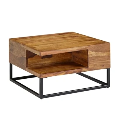Abbildung von Wohnling Couchtisch aus Korpus: Sheesham Massivholz, (B/H/T: 60x35x60 cm)
