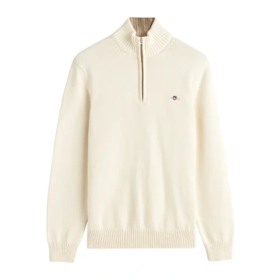 Abbildung von GANT Casual HALF ZIP Strickpullover, Herren, Größe: 3XL, Cream