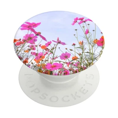 Abbildung von PopSockets: PopGrip Ausziehbarer Sockel und Griff mit einem Austauschbarem Top für Smartphones Tablets Fuschia Bloom