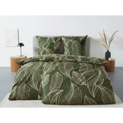 Abbildung von OTTO products Bettwäsche &quot;Jonna in Gr. 135x200 oder 155x220 cm&quot;, (2 tlg.), aus Bio Baumwolle, mit natürlichem Design