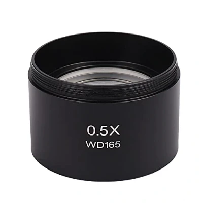 Abbildung von WD165 Optisches Aux Objektiv für Stereo Mikroskop, 0,5 x Barlow Linse, mit Montagegewinde von 1 7/8 (M48 mm)