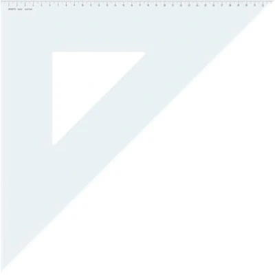 Abbildung von Aristo Dreieck 45 Grad mit Facette Acryl 490mm transparent