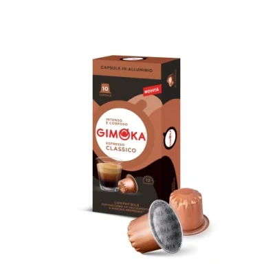 Abbildung von Gimoka Kompatibel Für Nespresso Aluminiumkapseln 100 Kapsel Geschmack CLASSICO Intensität 12 Made In Italy