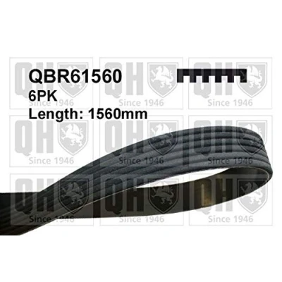 Abbildung von QUINTON HAZELL QBR61560 Keilrippenriemen 1560 6 BMW: 5 Touring, Limousine, 3 AUDI: A6 C6 Avant, Limousine