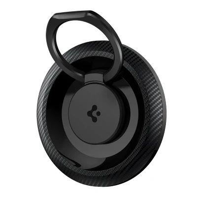 Abbildung von Spigen O Mag Handyringe MagSafe Carbon Schwarz Metall