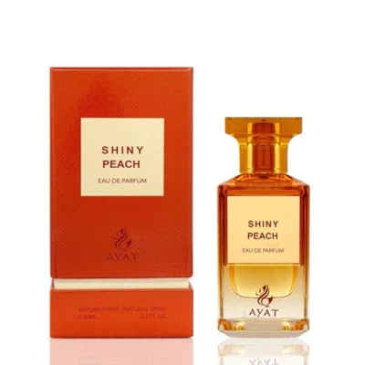 Abbildung von AYAT PERFUMES Dubai Eau de Parfum, 80 ml, orientalischer &amp; fruchtiger Duft, für Damen und Herren, ein sinnlicher, zeitloser moderner Unisex (Shiny Peach)