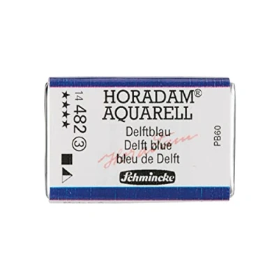 Abbildung von Schmincke HORADAM® AQUARELL feinste Künstler Aquarellfarben, 482 Delftblau, 14 043, 1/1 Näpfchen