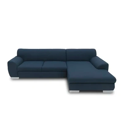 Abbildung von DOMO. collection Ecksofa Nika, Sofa in L Form, Eckgarnitur, moderne Polsterecke, Eckcouch, 277 x 156 78 cm (BxTxH), blau