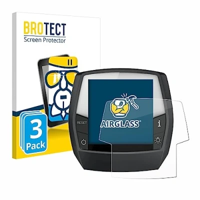 Abbildung von BROTECT Schutzglas für Bosch Intuvia Active/Performance Line (3 Stück) Schutzfolie Panzer Folie Glas [Extrem Kratzfest 9H, Anti Fingerprint,