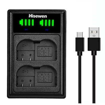 Abbildung von EN EL15 EL15a/EL15b/EL15c Akku ladegerät, Hisewen Dual USB Ladegerät für Nikon EL15/EL15a/EL15b/EL15c und D7100, D750, D7000, D7200, D610, D880, D810,D800 D600 D800e D810a D880
