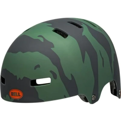 Abbildung von Bell Unisex Jugend Span Fahrradhelm, Matte Ravine Green/orange, S