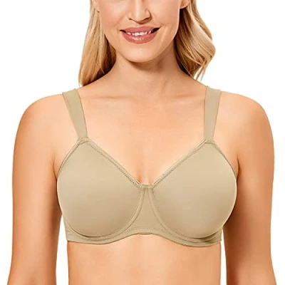 Abbildung von DELIMIRA Damen T Shirt Minimizer BH mit Bügel Große Größen Ohne Gepolstert Chinchilla 105E