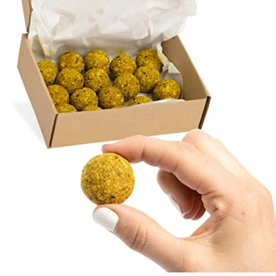 Abbildung von Vitalityballs 18x Natürliche Energy Balls &quot;Golden Ball&quot; ohne zusätzlichem Zucker 100 % Vegan und Glutenfrei Energiekugel Power Snacks Energiebällchen mit Datteln