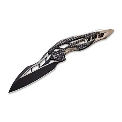 Abbildung von WE Knife Unisex Erwachsene Arrakis Carbon Champagne Two Tone Taschenmesser, Gold, 20.3
