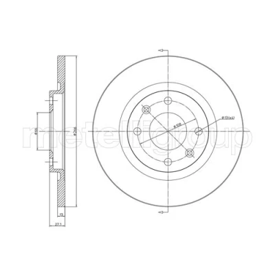 Abbildung von Bremsscheibe METELLI 23 0401C