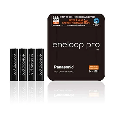 Abbildung von Panasonic eneloop, Ready to Use Ni MH Akku, AAA Micro, 4er Pack, Storage Case, min. 930 mAh, 500 Ladezyklen, starke Leistung, wiederaufladbare Akku Batterie
