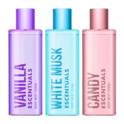 Abbildung von Escentuals Damen Candy Cloud Körpernebel, Vanilla, White Musk and bodyspray Gemischte Duftbündel 250ml (3er Pack)