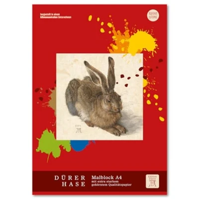 Abbildung von Edition Dürer Malblock gekörnt A4 50 Blatt 100 g/m², Zeichenblock für Kinder und Erwachsene