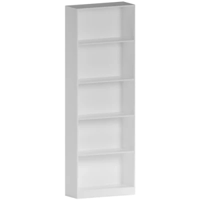 Abbildung von Vida Designs Büro Bücherregale, Holz, Weiß, 5 Etagen, extra groß