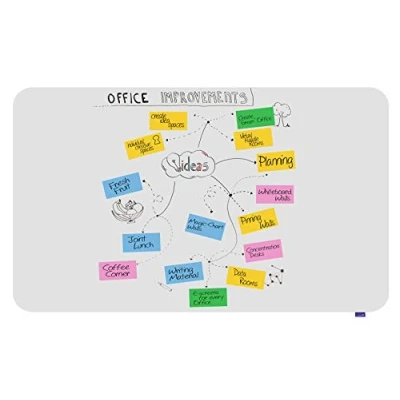 Abbildung von Legamaster Essence Whiteboard weiß 100 x 150 cm rahmenlose, beschreibbare Magnetwand mit abgerundeten Ecken FSC zertifizierte Materialien