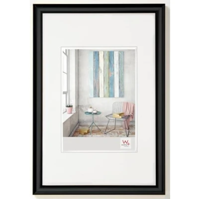 Abbildung von walther design Bilderrahmen schwarz 30 x 40 cm Trendstyle Kunststoffrahmen KP040B