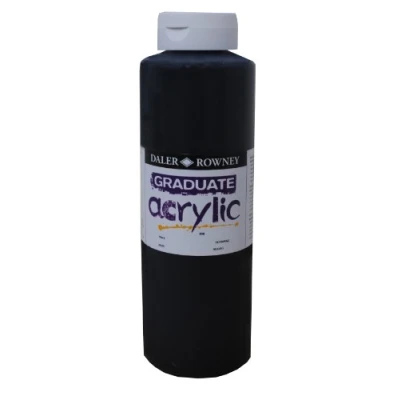 Abbildung von Daler Rowney Graduate Acrylfarbe, 1 l Flasche, Schwarz