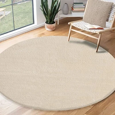 Abbildung von the carpet Teppich &quot;Relax round&quot;, rund, waschbarer Wohnzimmer modern rutschfest