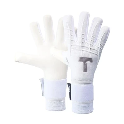 Abbildung von T1TAN White Beast 3.0 Torwarthandschuhe mit Fingerschutz Fußballhandschuhe für Jugendliche &amp; Erwachsene, Unisex Negative Cut und 4mm Gecko Grip Gr. 8