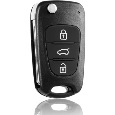 Abbildung von Jadeshay Autoschlüssel Hülle, 3 Tasten Fernschlüsselanhänger Hülle Schlüssel Kompatibel mit KIA Rondo Sportage Soul
