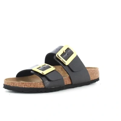 Abbildung von Birkenstock Sydney Pantolette flach, Damen, Größe: 38, Black Schuhe