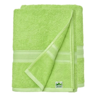 Abbildung von leevitex® Saunatuch Frottee XXL, (2 St), 80 x 200 cm, extra groß &amp; saugfähig, Apfelgrün/Hellgrün