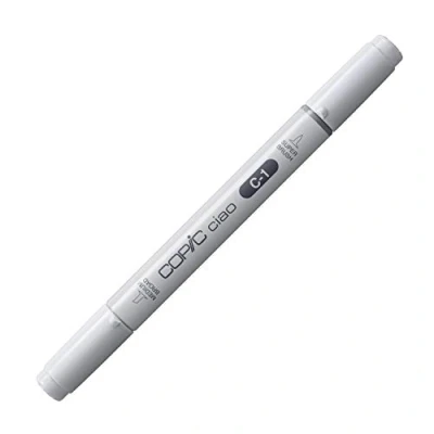 Abbildung von COPIC Ciao Marker Typ C 1, cool gray No. vielseitiger Layoutmarker, mit einer mittelbreiten und Brush Spitze