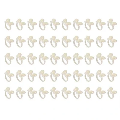 Abbildung von 50 Stücke Nagellack Display, Polnischen Gel Nagel Diagramm Ring, blume Schmetterling Maniküre Tipp für Nail art Farbdisplay Werkzeug(Beige Butterfly)