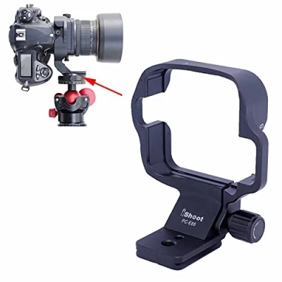 Abbildung von iShoot Stativschelle Stativring Objektiv Montage Stativ Halterungsring Halterung Stützring Kompatibel mit Nikon PC E Micro NIKKOR 85mm f/2.8D Tilt Shift Objektiv, unten ist Arca Swiss Fit Kameraplatte