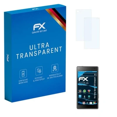 Abbildung von atFoliX Schutzfolie kompatibel mit Sony Xperia Z5 Compact Folie, ultraklare FX Displayschutzfolie (3er Set)