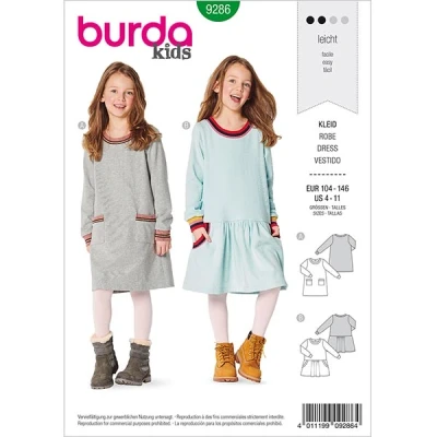 Abbildung von Kleid Burda 9286 104 146