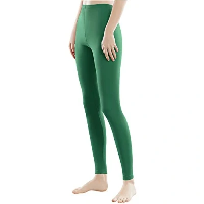 Abbildung von Libella Damen Lange Leggings bunt mit Hohe Taille Slim Fit Fitnesshose Sport aus Baumwolle 4108 Grün 2XL