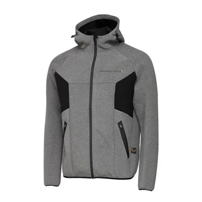 Abbildung von Savage Gear Tec Foam Zip Hoodie Dark Grey Melange XL Angelweste