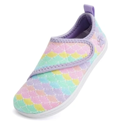 Abbildung von IceUnicorn Baby Barfußschuhe Lauflernschuhe Breite Kleinkind Jungen Mädchen Hausschuhe Kinder Barfussschuhe Sneaker Babyschuhe Anti Rutsch(Regenbogen, 26EU Weit)