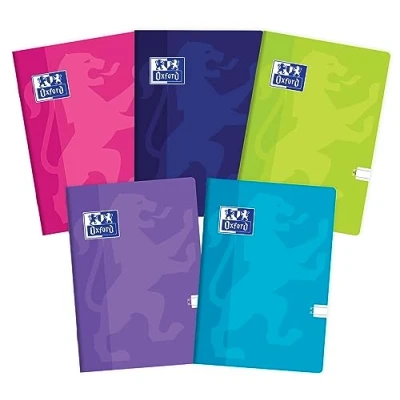 Abbildung von Oxford Touch Schulheft A5, 32 Blätter, liniert, 10 Stück Packung Farbenmix