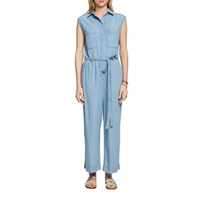 Abbildung von ESPRIT Damen 053EO1L301 Overalls, 903/BLUE Light WASH, 34