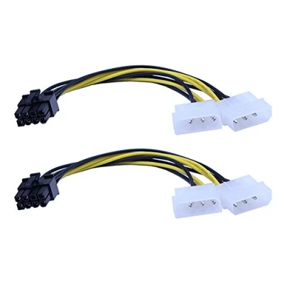 Abbildung von zdyCGTime 8 Pin auf Dual 4 Power Kabel Grafikkarte (2er Pack)