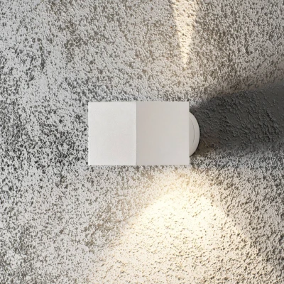 Abbildung von Gnosjö Konstsmide 7341 250 A++ to E Außenwandleuchten, Aluminium, weiß, 13.5 x 10 9 cm