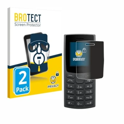 Abbildung von BROTECT (2 Stück Anti Spy Blickschutzfolie für Nokia 105 (2023) Privacy Screen Protector [Displayschutz Folie, Sichtschutz, Blaulichtfilter]