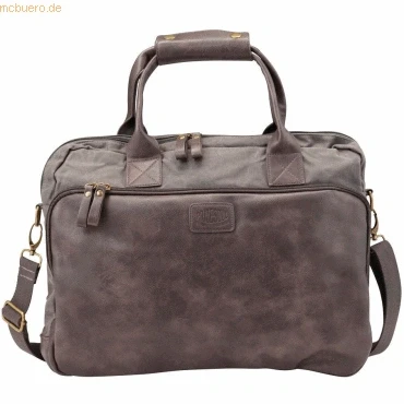Abbildung von Pride &amp; Soul Laptoptasche Mystify 42x32x6cm Canvas Lederimitat Mix gra
