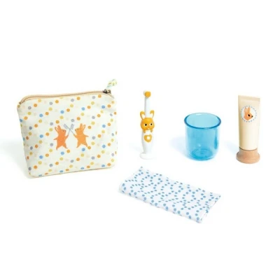 Abbildung von DJECO Puppen Accessoires Set Zahnbürstenset für aus Holz umfangreiches Zubehör